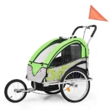 PASPRT Rimorchio per Bici per Cani, trasportino per Animali Domestici, Telaio per Carrello Pieghevole Facile, Ruota a sgancio rapido, Attacco Universale per Bicicletta (E)