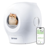 PETGUGU Lettiera Gatto,Toilette Automatica per Gatti con Scarico Smart, Lettiera Gatto Chiusa da 80L,Adatta a Più Gatti, Deodorizzazione Intelligente/Luci UV/Telecamera Integrata/Controllo via App PW5