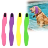 PEUTIER 4 Pezzi Cuffia da Bagno per Cani, Cuffia da Bagno per Cani Snood Senza Risvolti per Animali Domestici Articoli per Il Nuoto per Animali Domestici Cani Gatti (Viola, Rosa, Giallo, Verde Fluo)