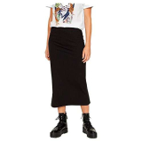 PIECES PCKYLIE MW Midi Skirt Noos Gonna, Black, L Donna