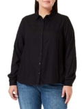 PIECES PCNOVA LS Shirt Noos BC QX Camicia, Black, 50 Plus Donna