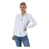PIECES Pcirena LS Oxford Shirt Noos, Camicia Donna, Bianco (Bright White Bright White), 40 (Taglia Produttore: X-Small)