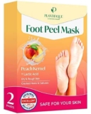 PLANTIFIQUE Maschera Piedi Esfoliante Pesca 2 Paia per Calli Piedi Maschera per Piedi Efficace Cura dei Piedi i Scrub Piedi Maschera Esfoliante Piedi Calli e Duroni Peeling Piedi Foot Peel Mask