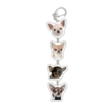PLCPDM Comodo portachiavi carino animale domestico acrilico portachiavi cane fascino borsa ciondolo cartone animato a forma di animale portachiavi gioielli per le donne, 9. Chihuahua