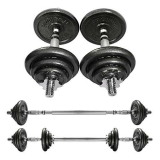 PROIRON Ghisa 20Kg Manubri Regolabili Set con Prolunga Barra della Maniglia Perfetta per Body Building, Pesistica Fitness, Allenamento, Palestra Casa