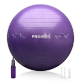 PROIRON Palla Fitness con patrón de pose, Fitball 75cm con Pompa, Palla per Pilates, Esercizi, Ginnastica e Yoga (Viola)