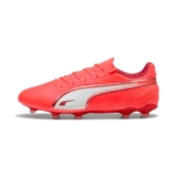 PUMA King Match Fg/AG, Scarpe da Calcio Unisex – Adulto, Glowing Red Puma White Red Fire, 45 EU
