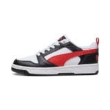 PUMA Rebound V6 Lo Jr, Sneaker Unisex – Bambini e ragazzi, Puma White For All Time Red Puma Black, 38 EU