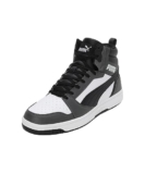 PUMA Rebound V6, Scarpe da ginnastica Unisex – Adulto, White Black Shadow Gray, 45 EU