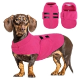 PUZAUKAL Maglione per Cani Piccola Maglioni Morbidi in Pile per Cani e Gatti Gilet per Cani con Imbracatura Maglione Cane Caldo per Cani di Taglia Media Grande Rosa(M)