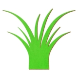 Paletta per erba in legno verde chiaro, V2-5-50 cm, decorazione fai da te, dimensioni: 47 cm, confezione da 100 pezzi