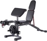 Panca per pesi regolabile, per allenamento della forza, piatta, inclinata, declinata, palestra, per casa, palestra, colore nero