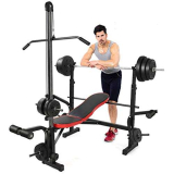 Panca pesi con rastrelliera, panca pesi regolabile per allenamento completo del corpo e esercizi in palestra a casa, attrezzatura per pesi da banco per attrezzi fitness senza bilanciere