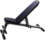 Panca pesi regolabile per sedersi, multiuso, per palestra, piatto/inclinato/declinato, allenamento della forza per la palestra di casa, colore nero