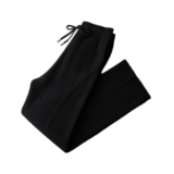 Pantaloni da uomo 100% Cashmere Gambe Larghe Pantaloni Spessi Caldi Intelligenti Pantaloni Elastico Vita Pantaloni Pantaloni Pantaloni, Nero , S