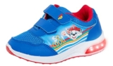 Paw Patrol Scarpe da ginnastica da bambino con luci lampeggianti Chase Marshall, Blu rosso, 28 EU