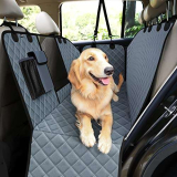 Pecute Coprisedile per Cani Posteriore Universale per Sedile dell’Auto per Animali Domestici Impermeabile Spesso Resistente con Rete di Prospettiva e Sacchetto