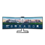 Philips Monitor Curvo 49″, 499P9H, Gaming Superwide 32:9, risoluzione 5120 * 1440, Adaptive Sync, HDR 400, Multiview con KVM Switch integrato, Docking station USB-C, Microfono, Low Blue, Vesa, Nero