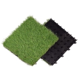 Piastrelle in Erba Artificiale per Esterni Piastrelle per Ponte ad Incastro per Esterni Tappetino erboso autodrenante Quadrati Tappetino in Erba Finta per Animali Domestici, Patio, Appartamento con