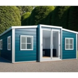 Piccola casa prefabbricata espandibile per vivere in 1 bagno, 1 soggiorno, 2 camere e casa pieghevole in cucina, casa portatile