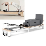 Pilates Reformer Trainer pieghevole per palestra in studio – Yoga esercizio forza e silenziosa sedia per allenamento completo del corpo, attrezzatura da studio pilates per il benessere