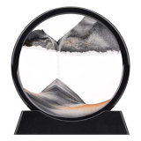 Pittura di Sabbia Che Scorre Quadro Sabbia Movimento sabbia dinamica 3d Hourglass Deep sea Sandscape Display Decorazioni per la Casa e l’ufficio Giocattoli da Scrivania per Adulti (12”