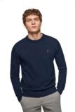 Polo Club Maglione Uomo Basico Blu 100% Cotone – Maglioni con Logo Ricamato