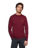Polo Club Maglione Uomo Basico Borgogna 100% Cotone – Maglioni con Logo Ricamato