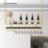 Portabicchieri da soffitto – Portavasi sospeso, Portabottiglie da parete per cucina, Portaoggetti galleggiante in ferro battuto, Portabicchieri da vino capovolto/Portavasi, Facile installazi