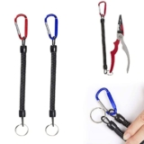 Portachiavi A Spirale, Elastico Cordino Portachiavi, Cordini da Pesca Elastico Molla Portachiavi, con Moschettone A D, per Chiavi, Torcia, Pinza, Attrezzo per Pesce, Barche E Campeggio, 2 PCS