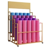 Portaoggetti per tappetino da yoga Organizzatore per attrezzi da fitness – Grande supporto per tappetino da yoga, portaoggetti per tappetini per esercizi rotanti, per rulli in schiuma per ca