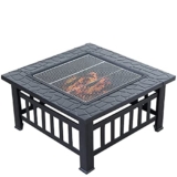 Pozzo del Fuoco Pozzo del Fuoco a Legna per Esterni, Pozzo del Fuoco con Schermo a Cupola e attizzatoio, Pozzo del Fuoco per Cucinare con Barbecue sulla terrazza