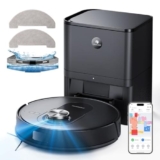 Proscenic Q8 Max Robot Aspirapolvere Lavapavimenti con Mappatura, 5000 Pa, 200 min, 60 Dias Svuotamento Automatico, Robottino Pulisci Pavimento e Lava, Navigazione LiDAR, Controllo APP/Wifi/Siri