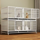 Pucaru Grandi Gabbie per Gatti da Esterno, Gabbia per Riproduzione, Gabbia per Negozi di Animali, più Livelli con Divisori, Ampio Spazio(160x72x130cm)