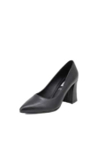 QUEEN HELENA Scarpe Eleganti con Tacco Medio Decollete a Punta Chiusa Donna ZM9201 (Nero Pu, Numeric_35)