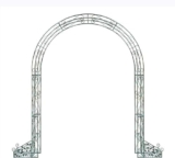 RAABYU Grande Arco da Giardino in Metallo, Gazebo ad Arco da Giardino, Piante rampicanti Arco di Supporto per Viti di Rose, Decorazioni per Feste all’aperto