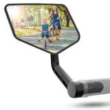 REEZER – Specchietto per bicicletta – Specchietto per bicicletta elettrica – Specchietto per monopattino elettrico – Di alta gamma, compatibile con tutti i modelli – Riflettente – 360° SINISTRA