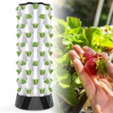 ROCILB Kit di Coltivazione idroponica 80 Fori Torre idroponica Verticale Aeroponica automatizzata, Tubi in PVC-U per Uso Alimentare da Giardino Interno Attrezzatura per piantagione idroponica con