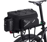 ROCKBROS Borsa Bici Posteriore, Portapacchi Laterali MTB – Bagagli per Bicicletta – Bauletti Multifunzionale, Grande capacità Estensibile 9-12L per Ciclismo con Copertura Anti-Pioggia