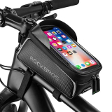 ROCKBROS Borsa Telaio Bici Borsa Impermeabile Manubrio per Bici MTB BMX Support Cellulare TPU Touchscreen 6.5 inches Copertura Anti-pioggia in Regalo 1.5L