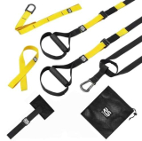 RS SPORT Allenamento in Sospensione, Kit con Cinghie e Sistema di Ancoraggio Porta, Regolabile, Allenamento Fitness per Tutto il Corpo a Casa, Palestra, in Viaggio, per Uomo e Donna.