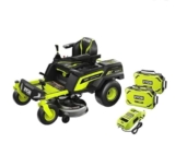 RY72ZTRX107-210 Ryobi Trattorino Tosaerba Brushless a Batteria 72V | Rasaerba a Raggio Zero con 2 Batterie da 10Ah in Dotazione | Raggio d’Azione: 6000mq…