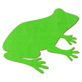 Rana in legno verde chiaro – 3 – 50 cm decorazione fai da te, confezione da 100 pezzi, larghezza: 47 cm