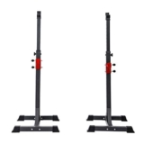 Rastrelliera per bilancieri, supporti per squat Rastrelliera per pesi Rastrelliera per palestra Rastrelliera per squat e panca Rastrelliera per manubri, regolabile in altezza, carico 260 kg, attrezza