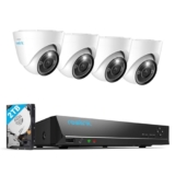 Reolink 12MP Kit Videosorveglianza Poe, NVR 8CH 2TB e 4X Telecamera Esterno Interno con Faretto, Rilevamento di Persona/Veicolo/Pet, Audio Bidirezionale, Sistema Espandibile a 16TB, RLK8-1200D4-A