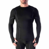 Risalti Maglia Termica Uomo Manica Lunga Merino Tech – Maglie Termiche Uomo a Compressione in Lana Merino, Intimo Termico Uomo Invernale, Termica Uomo Senza Cuciture – Made in Italy