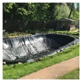 Rivestimento per laghetto resistente, 5 m x 6 m, resistente agli strappi, spessore 0,35 mm, in HDPE, resistente, per serbatoio biogas, in plastica nera, per progetti acquatici e giardinaggio in acqua