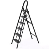 Robusta scala a pioli, sgabello pieghevole in alluminio con ampio pedale antiscivolo, scala a pioli portatile leggera con impugnatura confortevole, multiuso per la casa e l’ufficio, capacità di 330 l