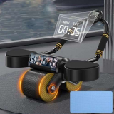 Ruota Addominale, Ab Wheel Roller Workout Equipment con Supporto del Gomito, Ruota Addominali Professionale per Allenamento di Forza Fitness per Casa Attrezzi Palestra Multifunzione