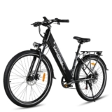 SAMEBIKE RS-A01-PRO Bici Elettrica per Uomo Donna, 27.5″x2.1″ Pneumatico Grasso 36V 15Ah Bicicletta Elettrica Cambio a 7 Velocità (BLACK)